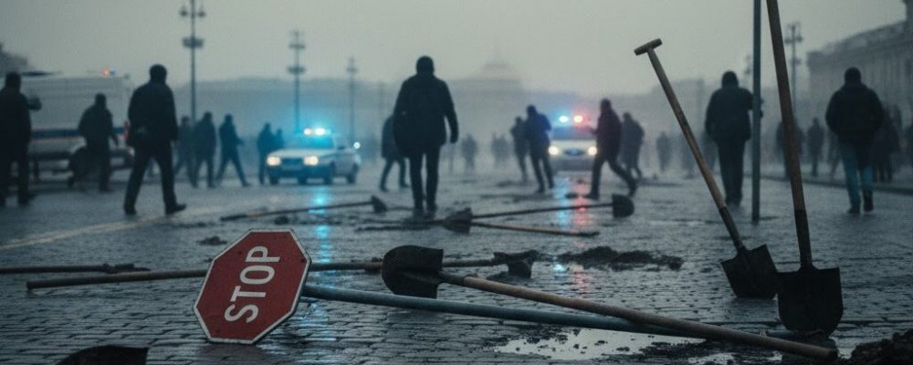 Массовая драка мигрантов в Москве: Люди сражались дорожными знаками и лопатами